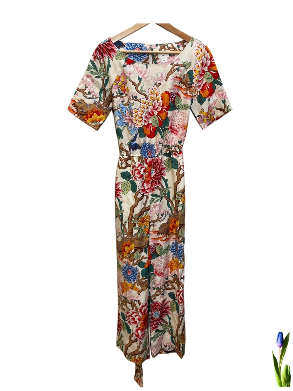 GP & J Baker X H&M Floral Garden Tie-Waist Jumpsuit - Multicolor